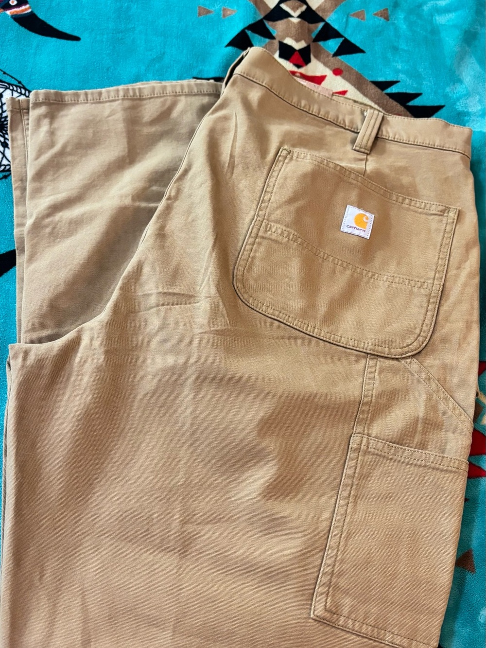 Carhartt woman’s plus size Tan Canvas Cargo Work Pants
